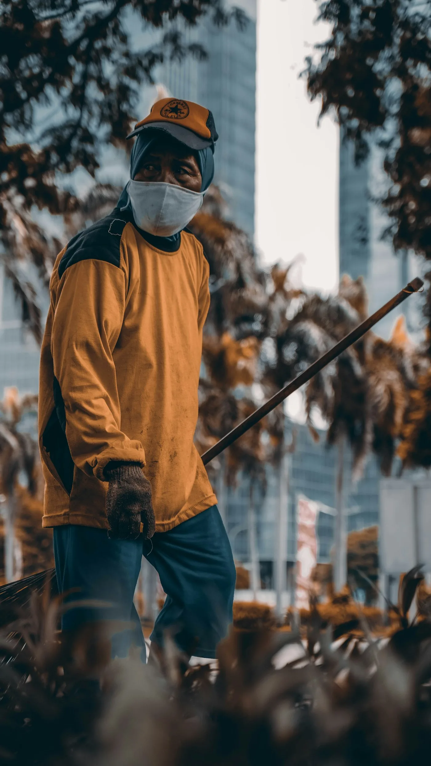 Pest control technician in uniform — rodents and wasps triaged on the first ring, even after hours